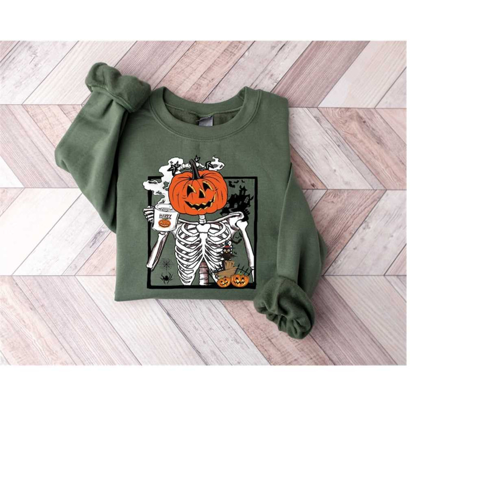 MR-209202311845-pumpkin-skeleton-drinking-coffee-shirt-funny-halloween-t-image-1.jpg