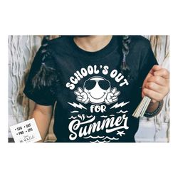 school's out for summer svg, last day of school svg, retro end of school svg, hello summer svg, summer break svg, teache