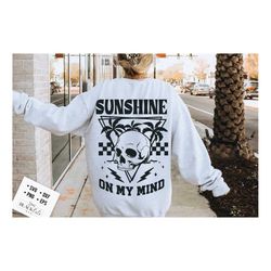 retro summer svg, sunshine on my mind svg, groovy summer svg, groovy beach svg, retro beach svg