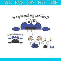 are you making cookies svg, trending svg, cookies svg, cookie monster svg, cookie monster head, sesame street svg, carto