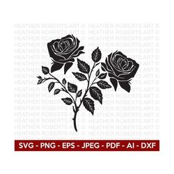 Rose Flower SVG, Floral Decoration SVG, Rose svg, Flowers SVG, Flower Bouquet svg, Rose Floral svg, Nature Svg,Cricut Cu