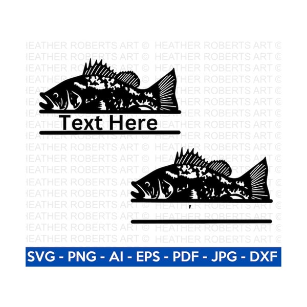 Monobream Fish Fish Split Monogram SVG, Fish Svg, Sea Animal Svg, Dad Fishi | Inspire ...