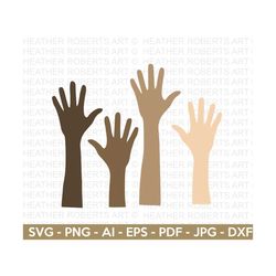 Hands SVG, Hands of Different Races SVG, Body Part svg, Hands Clipart, Unity SVG, Skin Color svg, Cut File Cricut, Silho