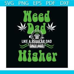 weed dad like a regular dad only way higher svg, trending svg, cannabis svg clipart, silhouette svg, cricut svg files