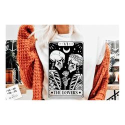 the lovers tarot card svg, the lovers svg, the lovers svg, skeleton love tarot card svg, skeletons love valentine svg