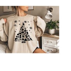 starwars sweatshirt, star war christmas tree shirt, starwars characters tee gift, star wars funny christmas shirt,  disn