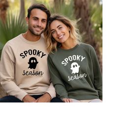 spooky season sweatshirt , funny halloween hoodie, halloween party shirt, women halloween tee, ghost sweatshirt, cute ha