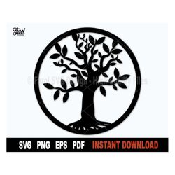 tree of life svg, tree svg, family tree svg file for cricut, silhouette, wedding tree svg,  whimsical tree svg, vector c