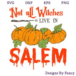 not all witches live in salem svg, pumpkin halloween svg, halloween witch svg