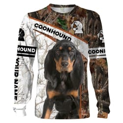 black and tan coonhound coon hunter custom name 3d full printing shirts, hoodie, sweatshirt &8211 hunting gift ideas chi