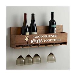 Good Friends Wine Together SVG, Wine Svg, Mom Life svg, Wine Decal, Wine Glass Svg, Drinking, Wine Quote Svg, Cut File f