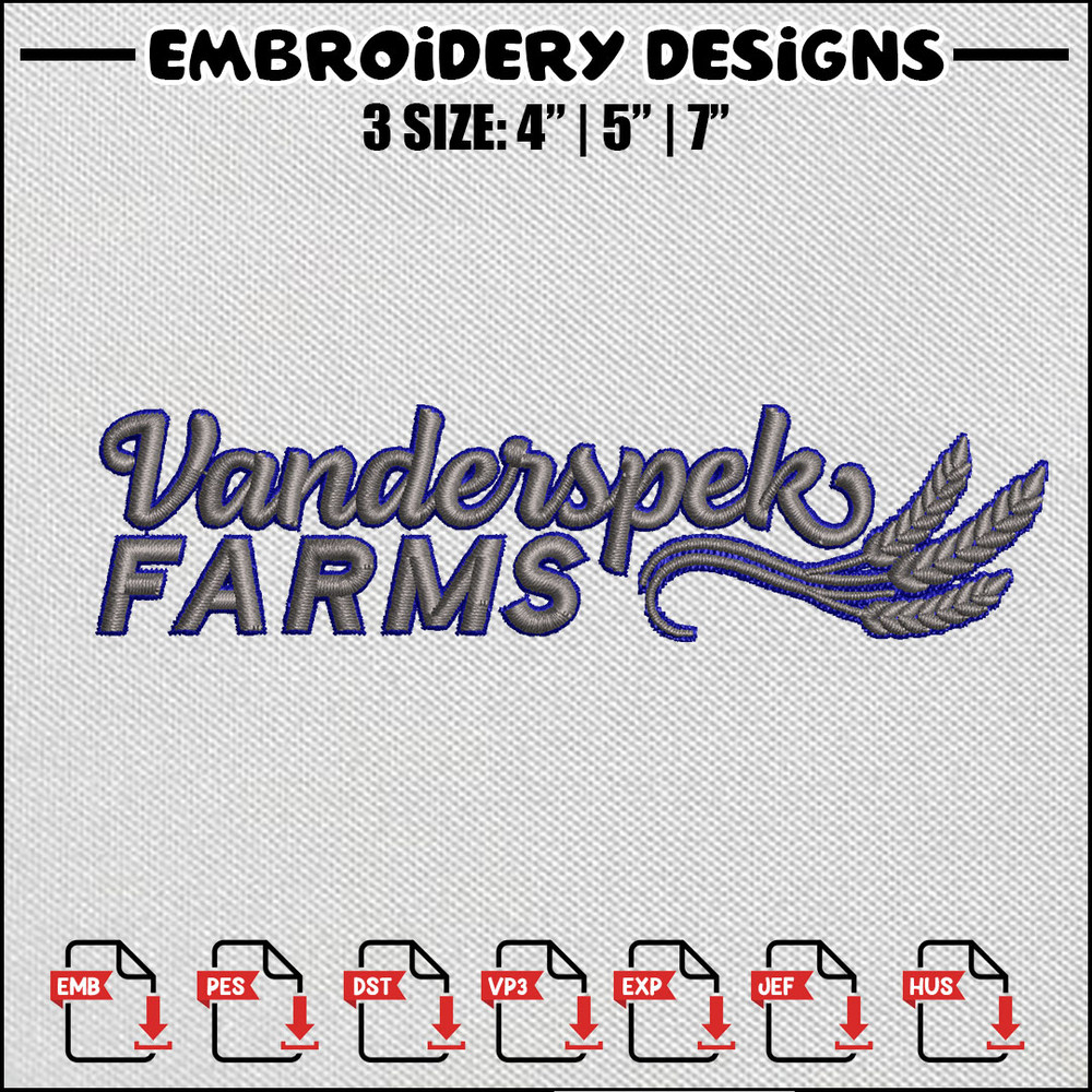 Vanderspek farms embroidery design