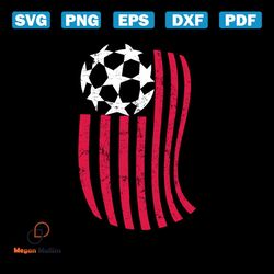 usa national flag with soccer ball distressed, soccer ball, us flag, america flag, svg, png, dxf, eps