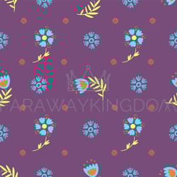 simple flower meadow hand drawn seamless pattern modern