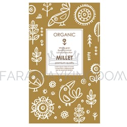 millet packaging abstract nature modern vector template