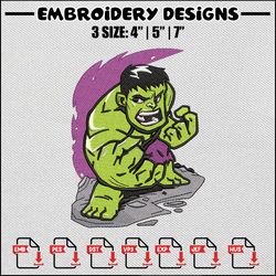 hulk chibi embroidery design, embroidery design, embroidery files, embroidery shirt, digital download