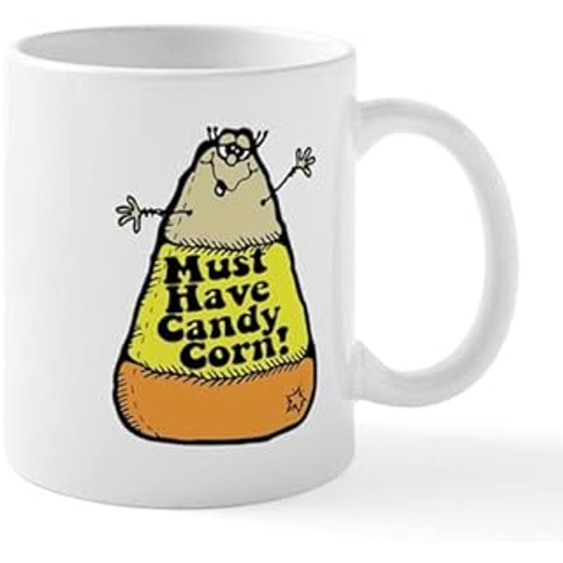 CafePress Funny Halloween Candy Corn Mug 11 oz (325 ml) Ceramic Coffee Mug.jpg