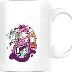 halloween es gift for unicorn lovers for kids and adults 11oz 15oz white coffee mug