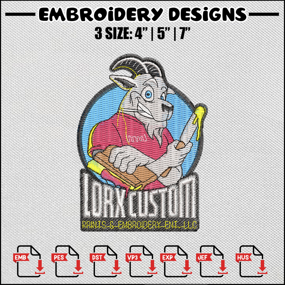 Lorx custom embroidery design