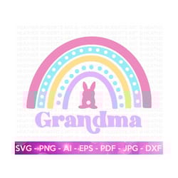 grandma easter rainbow svg, rainbow svg, grandma rainbow svg, easter shirt, grandma life svg, happy easter, grandma svg,