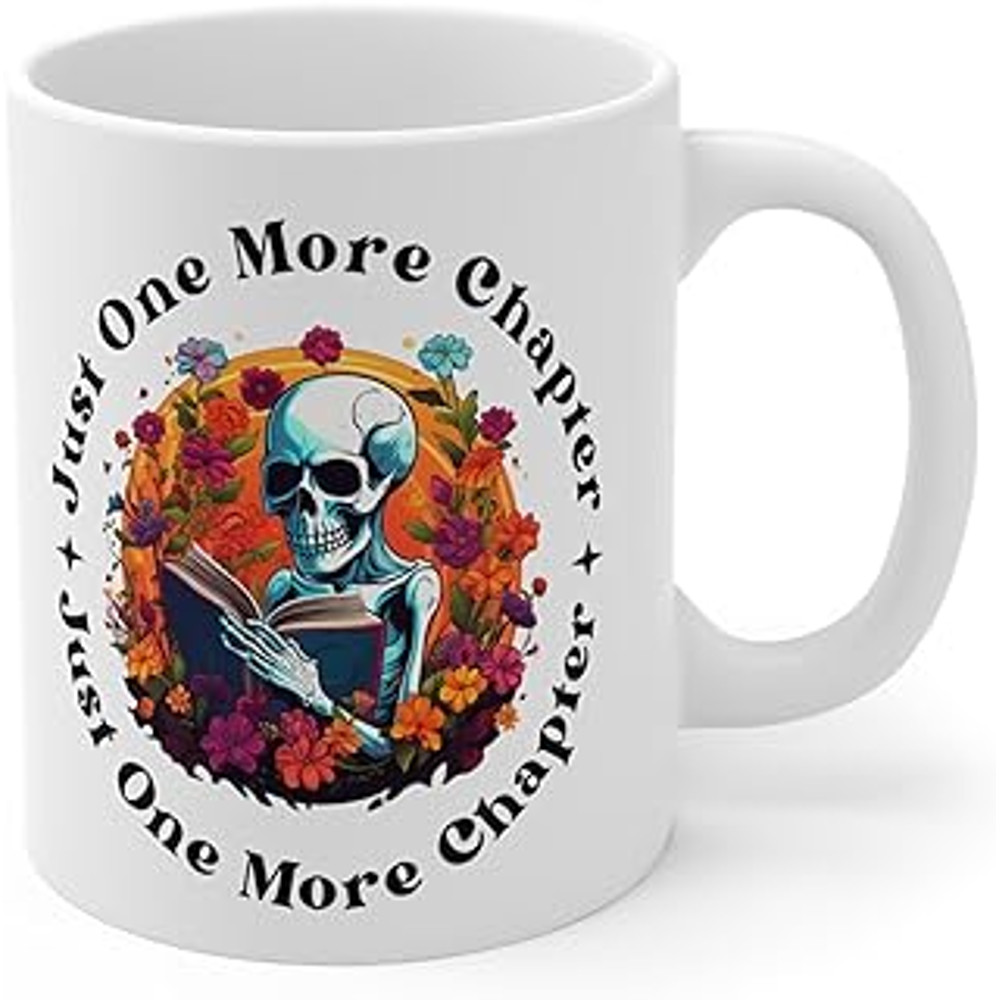 Viehana Just One More Chapter Mug, 11 oz White Coffee Mug, Book Lovers Mug, Halloween Mugs Coffee, Book Club Gifts for Wome.jpg