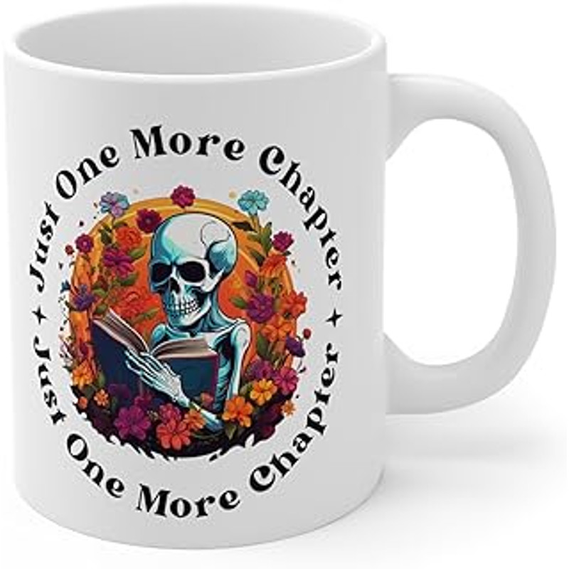 Viehana Just One More Chapter Mug, 11 oz White Coffee Mug, Book Lovers Mug, Halloween Mugs Coffee, Book Club Gifts for Wome.jpg