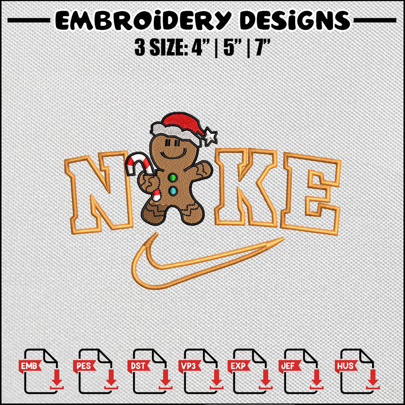 Bear swoosh embroidery design