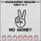 No money embroidery design