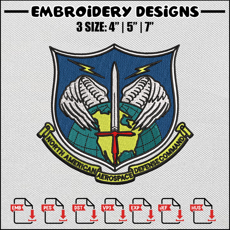 North america embroidery design