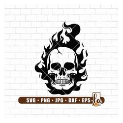 flaming skull svg,skull svg, death skull svg, skull clipart,skull png human skull svg-xiemstockshop