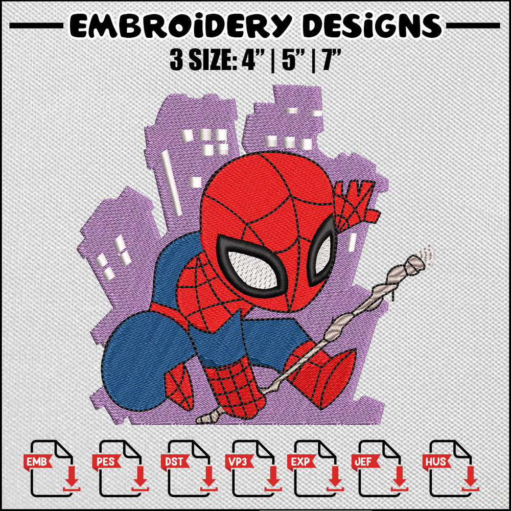 Spiderman embroidery design