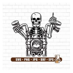 motorcycle rider svg png | skeleton middle finger | motorcycle svg | motorcycle skull svg | chopper svg | motorcycle ske