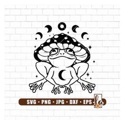 mushroom frog svg | magical frog svg | celestial frog svg | mystical frog svg | frog svg | instant download | frog clipa