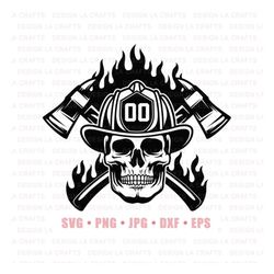 firefighter skull svg, firefighter svg, fireman svg, dad life svg, us fire fighter svg, 911 svg, first responder svg, cl
