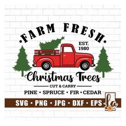 christmas tree truck svg | farm fresh svg | farm fresh christmas trees svg | christmas svg | christmas shirt | christmas