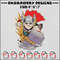 Thor cartoon embroidery design