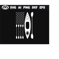 kayak svg usa flag - kayak svg, kayaking svg, canoe svg, boating svg, fishing svg, boat svg for kayak lovers
