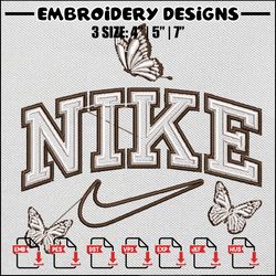 butterfly swoosh embroidery design, nike design, embroidery design, embroidery files,embroidery shirt,digital download