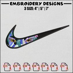akaza swoosh embroidery design, nike design, demon slayer design, embroidery files, embroidery shirt, digital download