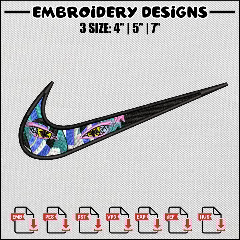 Akaza swoosh embroidery design