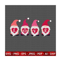Love Gnomes SVG, Valentine's Day Shirts svg, Love svg, Cute Valentines svg, Valentine Gift, Hand written quotes, Cut Fil