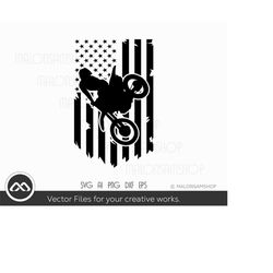 motocross svg american flag - motorcycle svg, motorbike svg, biker svg, motorcycle clipart, biker skull svg, american fl