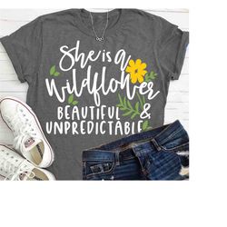 she's a wildflower, wildflower svg, sunflower svg, shorts and lemons, svg, spring svg, boho svg, gypsy svg, shortsandlem