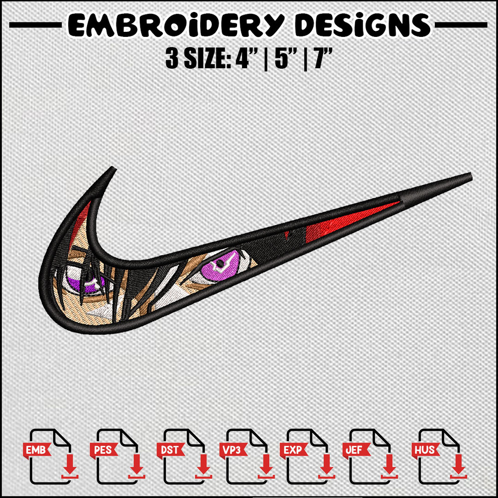 Lelouch nike embroidery design