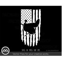 turkey hunting svg usa flag - hunting svg, hunter svg, turkey hunting svg, dxf, png