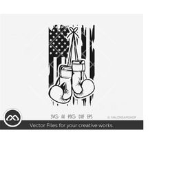boxing svg us flag - boxing svg, boxing gloves svg, boxing cut file, dxf, eps, png for cricut
