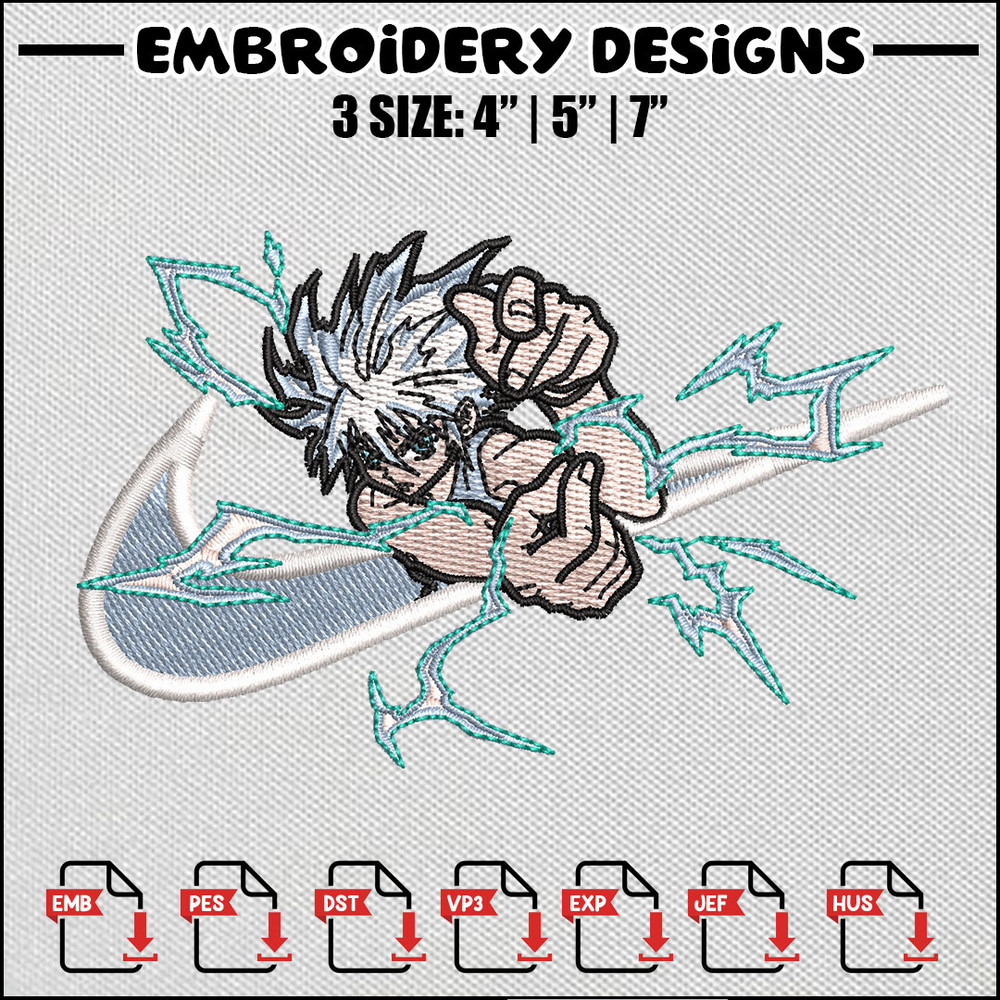 Killua nike embroidery design