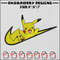 Pikachu swoosh embroidery design