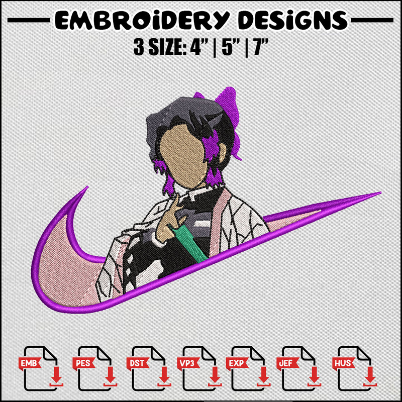 Shinobu nike embroidery design