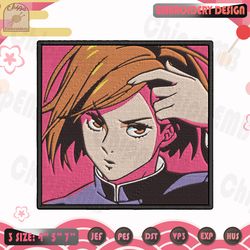 nobara kugisaki embroidery design, jujutsu kaisen embroidery design, anime embroidery design, machine embroidery designs